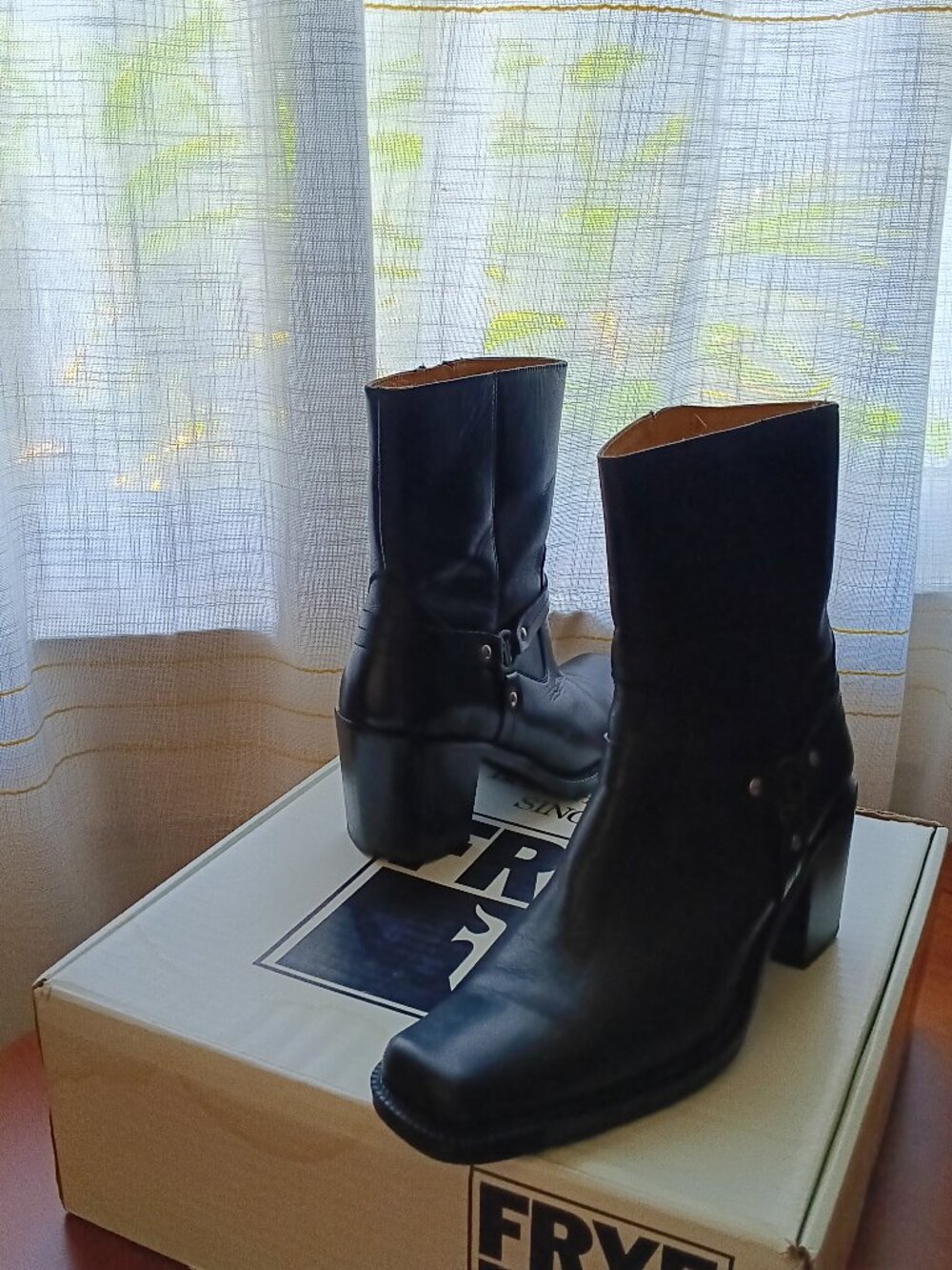 Frye Vintage 2002 Original Harness Black Leather Boot Size 7 1/2 B